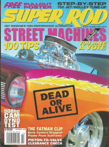 SUPER ROD 2001 OCT - FATMAN FOR EARLY CAMARO, TUNA 750 HOLLEY